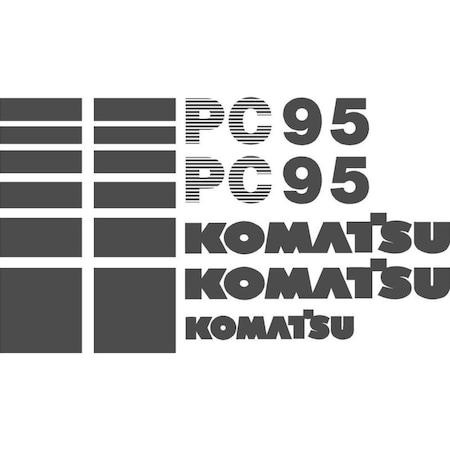 Aftermarket Decal Set for Komatsu PC95 Excavator KMPC95DECALSET